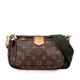 ルイ ヴィトン モノグラム ミュルティ ポシェット アクセソワール ショルダーバッグ M44813 ブラウン カーキ PVC レザー レディース LOUIS VUITTON 【中古】